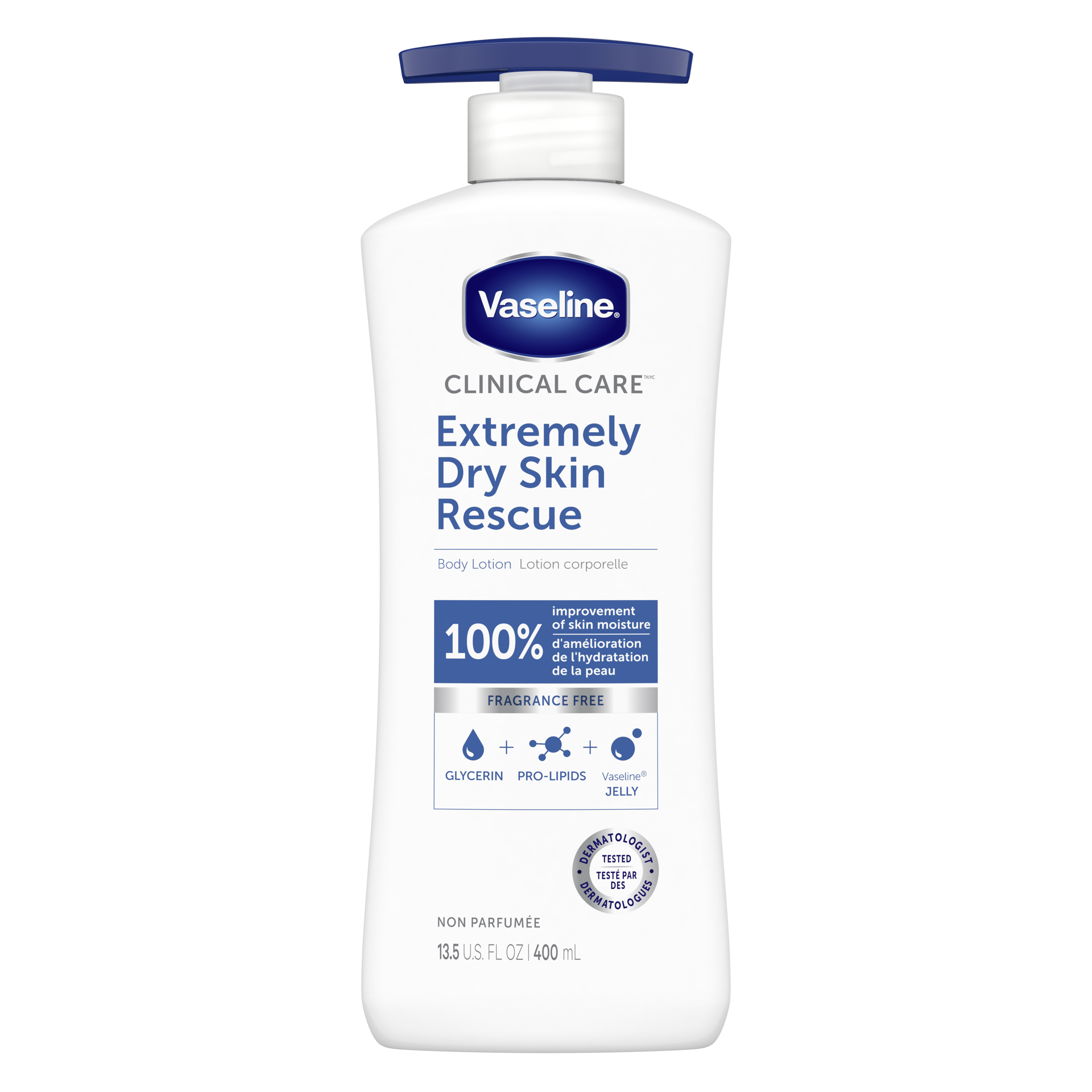 slide 4 of 4, Vaseline Clinical Care hand and body lotion Extremely Dry Skin Rescue, 13.5 oz, 13.5 oz