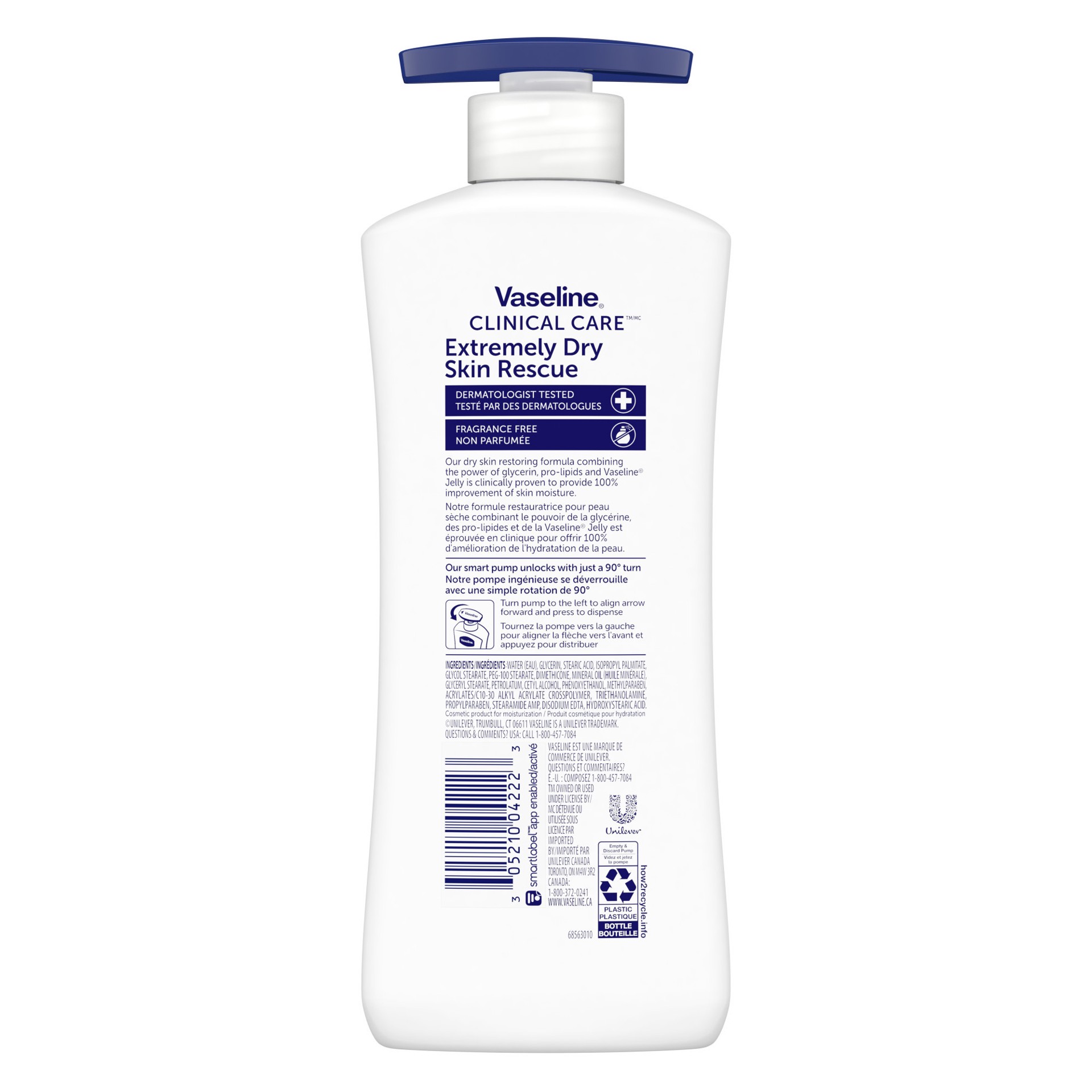 slide 3 of 4, Vaseline Clinical Care hand and body lotion Extremely Dry Skin Rescue, 13.5 oz, 13.5 oz