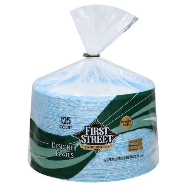 First Street - First Street Heavy Duty 8.075 Inch Paper Plates (125 count)