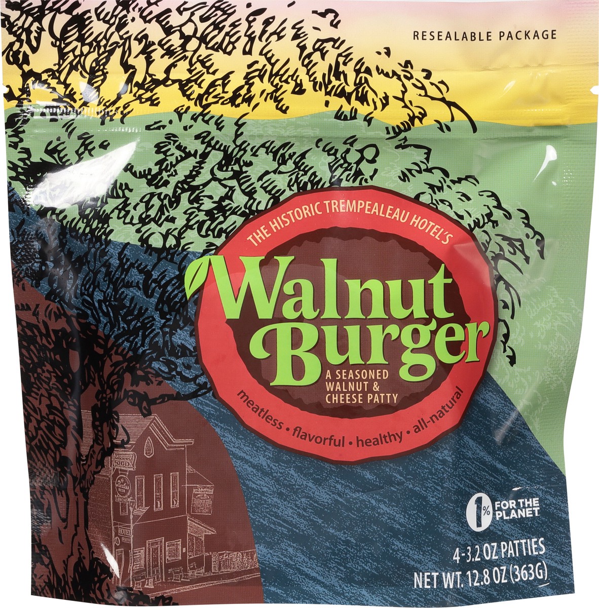 slide 8 of 9, Walnut Burger Walnut & Cheese Patty 4 ea, 4 ct