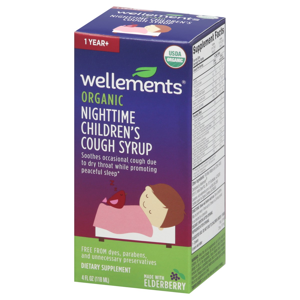 slide 9 of 9, Wellements Organic Child Cough & Mucus Syrup Nightime, 4 oz