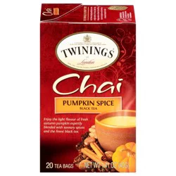 Twinings Chai Pumpkin Spice Flavoured Black Tea 20 Tea Bags