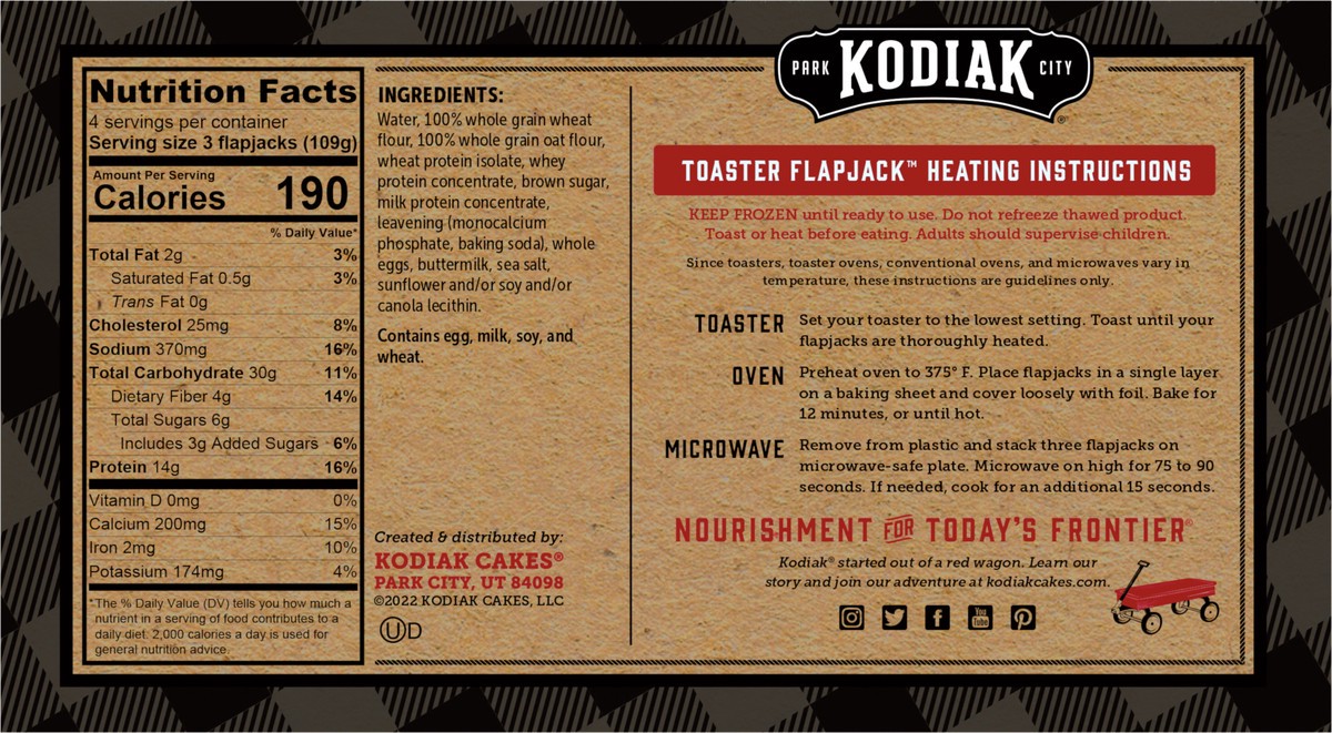 slide 4 of 8, Kodiak Cakes Cakes Buttermilk Power Flapjacks, 12 ct