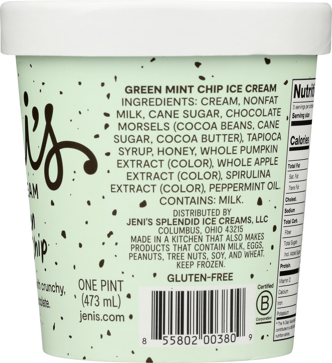 slide 4 of 9, Jeni's Green Mint Chip Ice Cream 1 pt, 1 pint