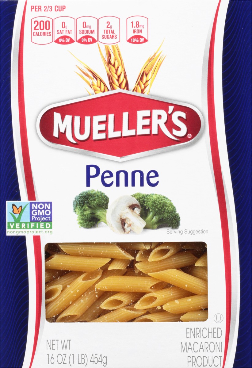 slide 1 of 13, Mueller's Penne 16 oz, 16 oz