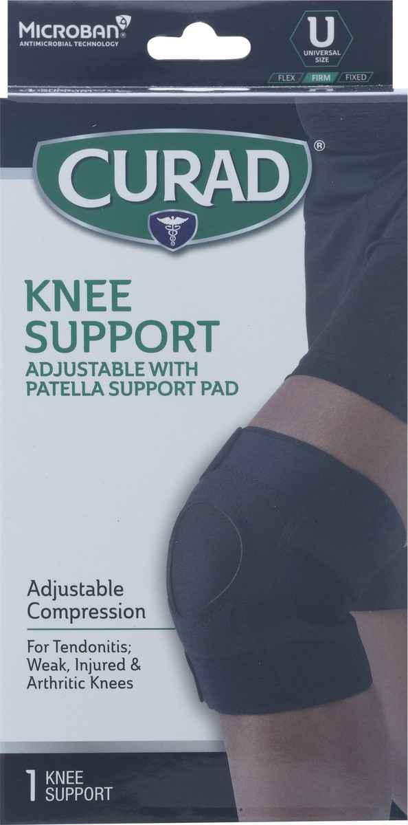 slide 6 of 11, Curad Adjustable Compression Knee Support 1 ea, 1 ct