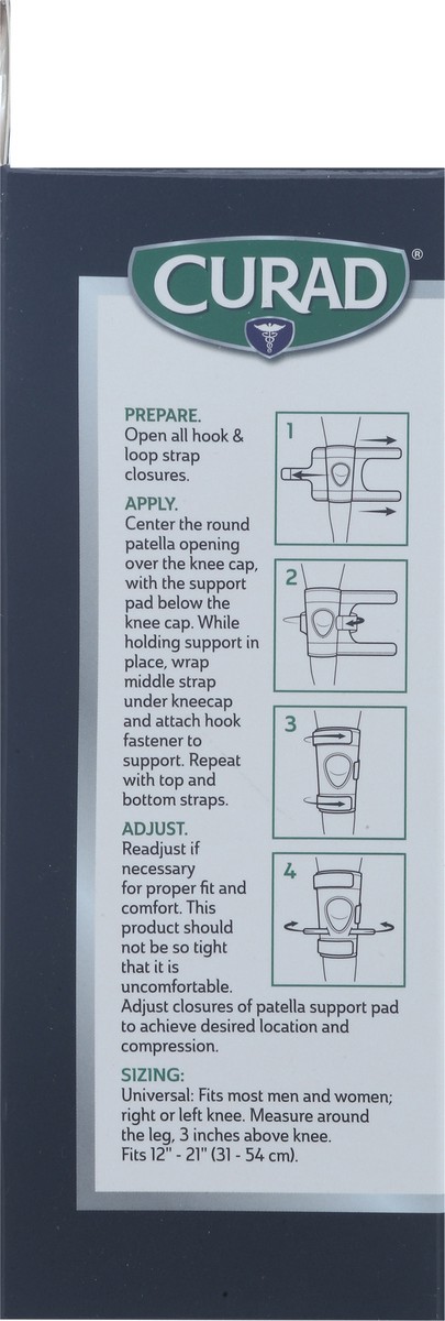 slide 5 of 11, Curad Adjustable Compression Knee Support 1 ea, 1 ct