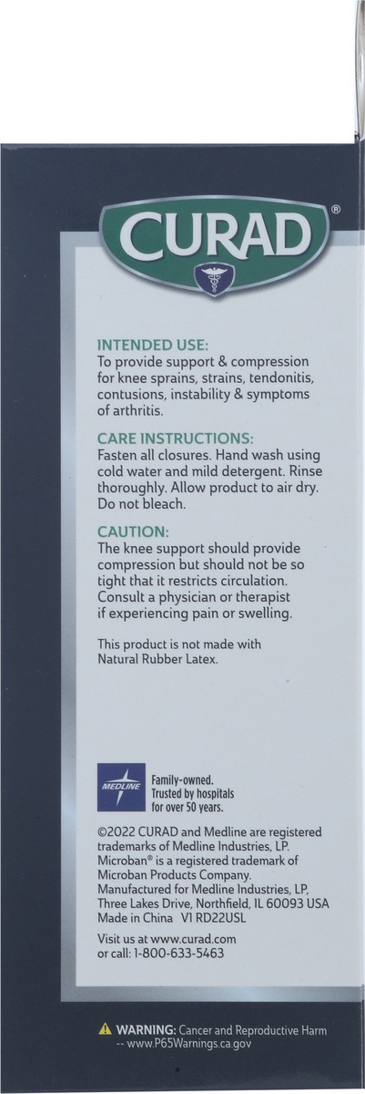 slide 3 of 11, Curad Adjustable Compression Knee Support 1 ea, 1 ct