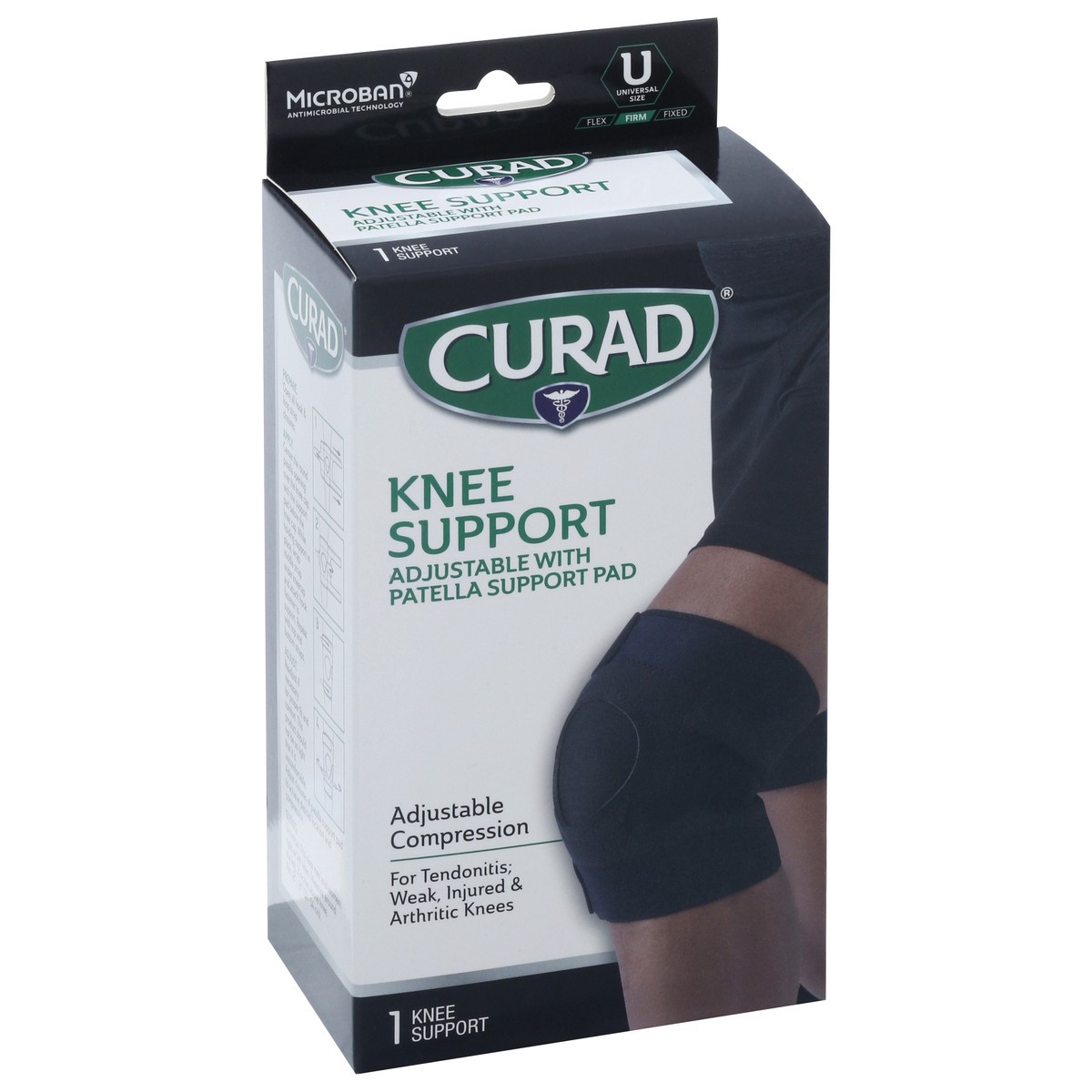 slide 9 of 11, Curad Adjustable Compression Knee Support 1 ea, 1 ct