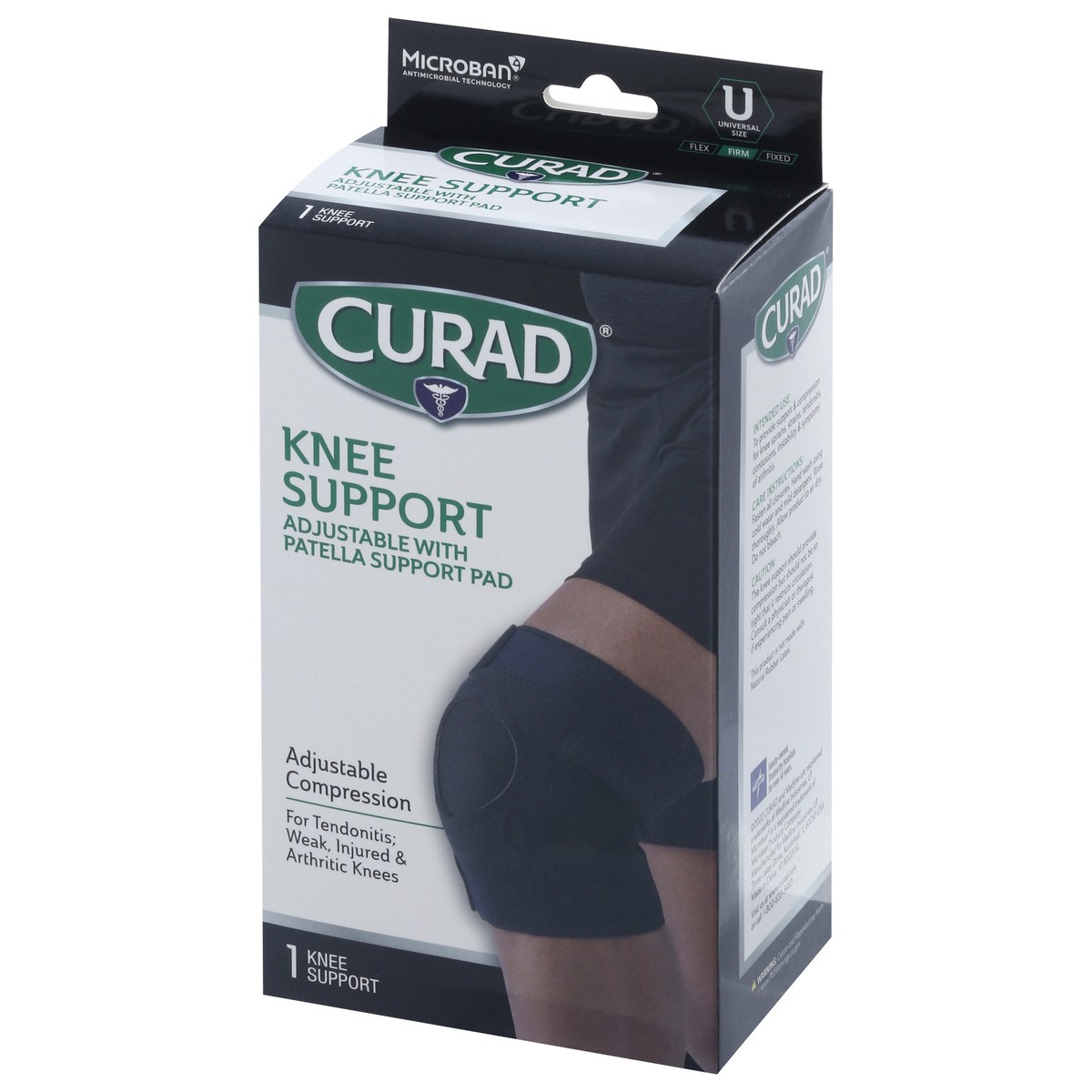 slide 7 of 11, Curad Adjustable Compression Knee Support 1 ea, 1 ct