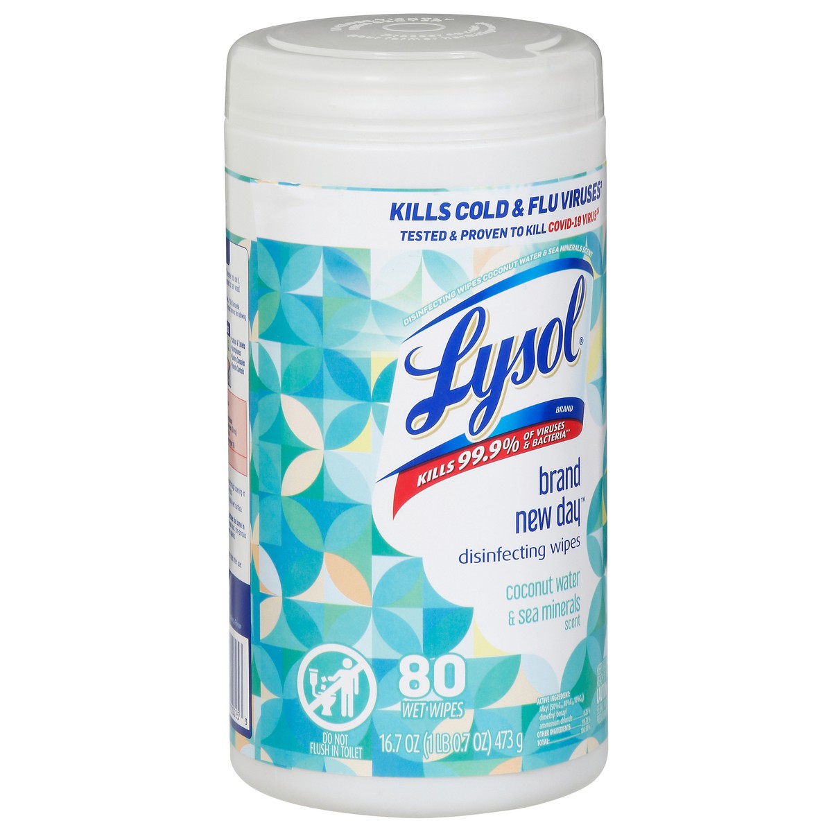 slide 5 of 9, Lysol Brand New Day Coconut Water & Sea Minerals Scent Disinfecting Wipes 80 ea, 80 ct