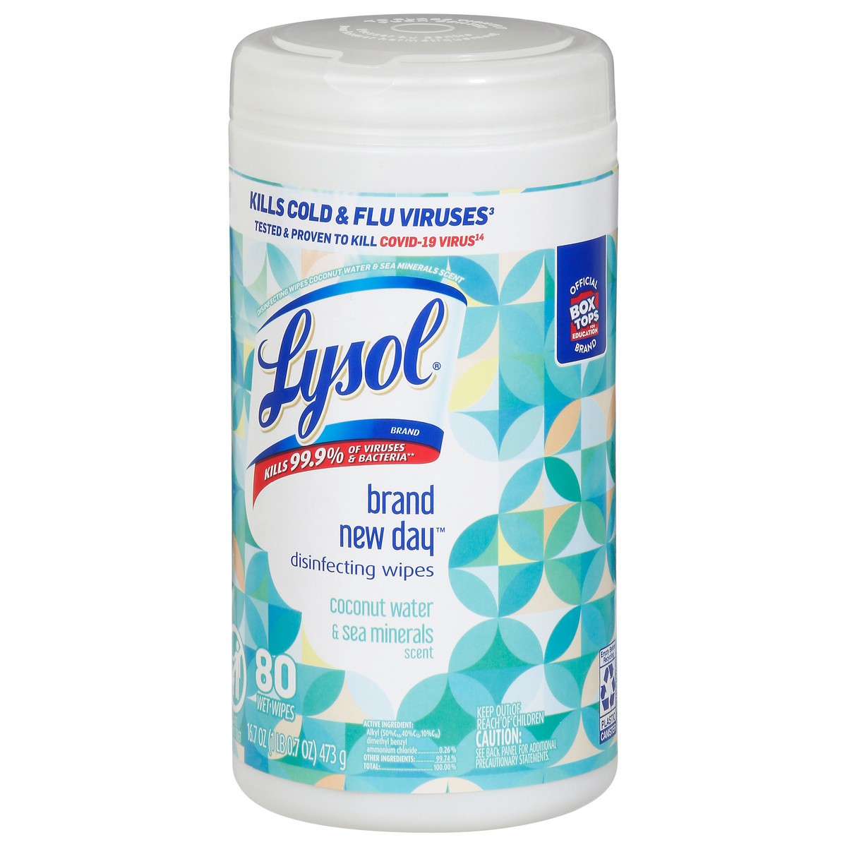 slide 4 of 9, Lysol Brand New Day Coconut Water & Sea Minerals Scent Disinfecting Wipes 80 ea, 80 ct