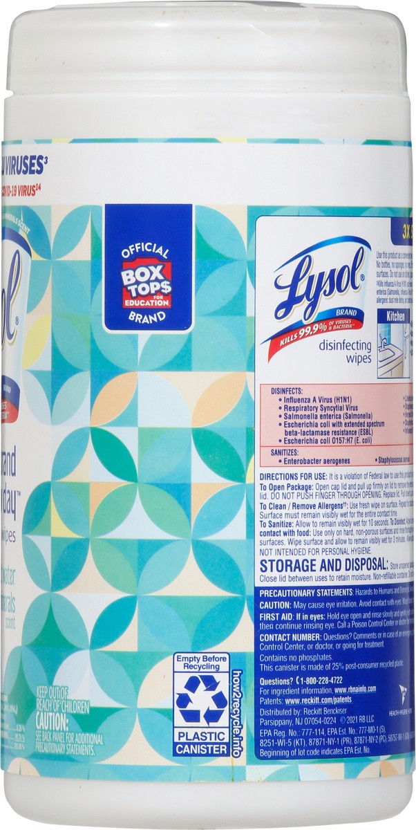 slide 7 of 9, Lysol Brand New Day Coconut Water & Sea Minerals Scent Disinfecting Wipes 80 ea, 80 ct