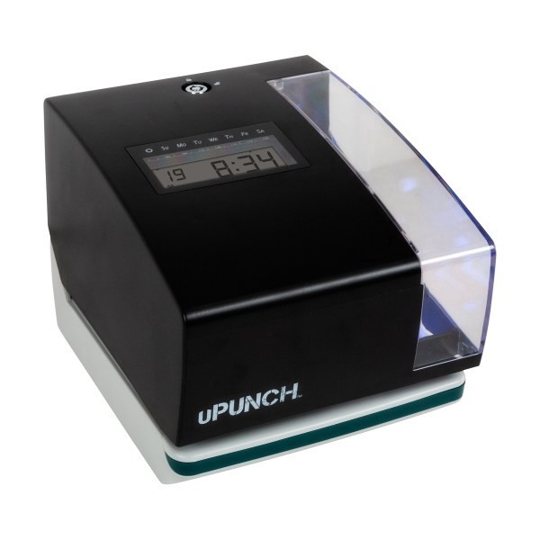 slide 2 of 6, Upunch Digital Time Clock And Date Stamp Bundle, Unlimited Employees, 8""H X 6-13/16""W X 6""W, Black, 1 ct