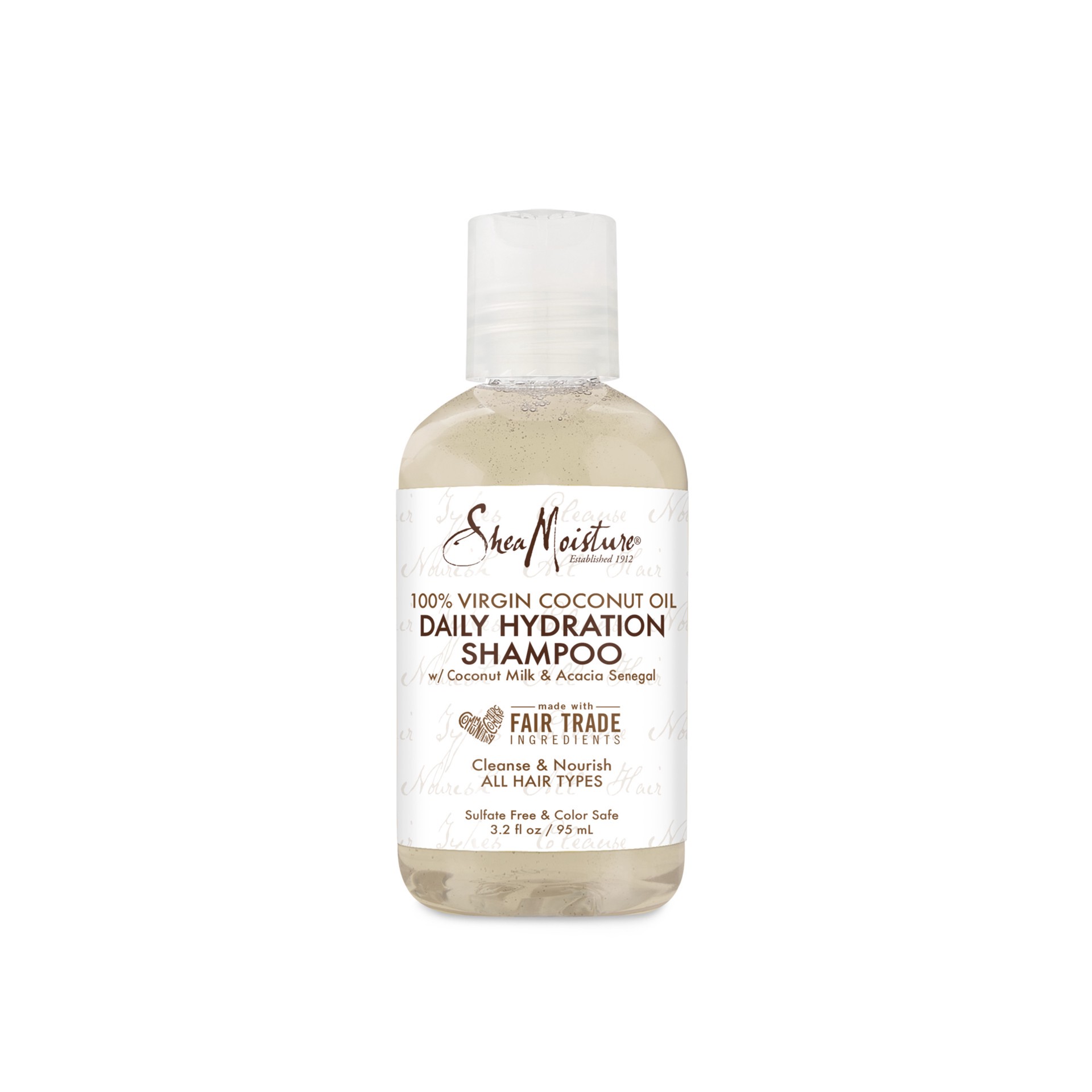 slide 1 of 3, SheaMoisture Daily Hydration Shampoo 100% Virgin Coconut Oil, 3.2 oz, 3.2 fl oz