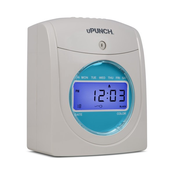 slide 4 of 6, Upunch Sb1200 Electronic Auto-Align Punch Time Clock Bundle, Unlimited Employees, 12""H X 11""W X 16""D, 1 ct