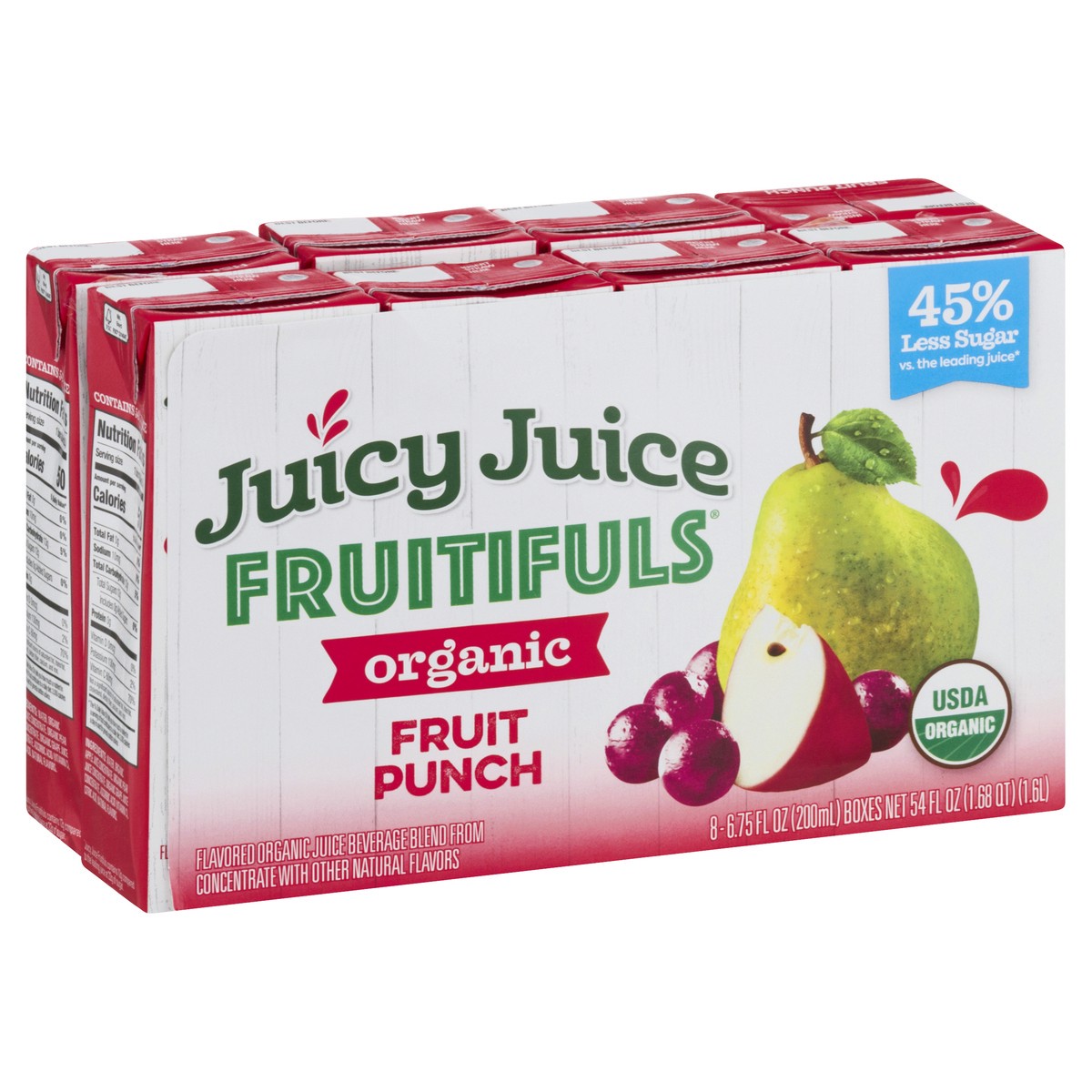 slide 2 of 9, Juicy Juice Fruitifuls Organic Fruit Punch Juice 8 ea, 8 ct