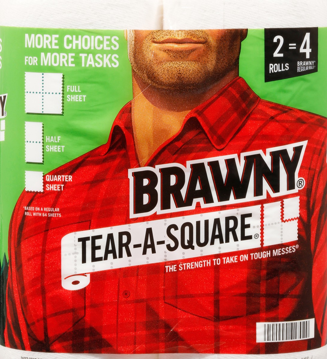 slide 4 of 4, Brawny Tear-a-square Paper Towels, 107.5 ct