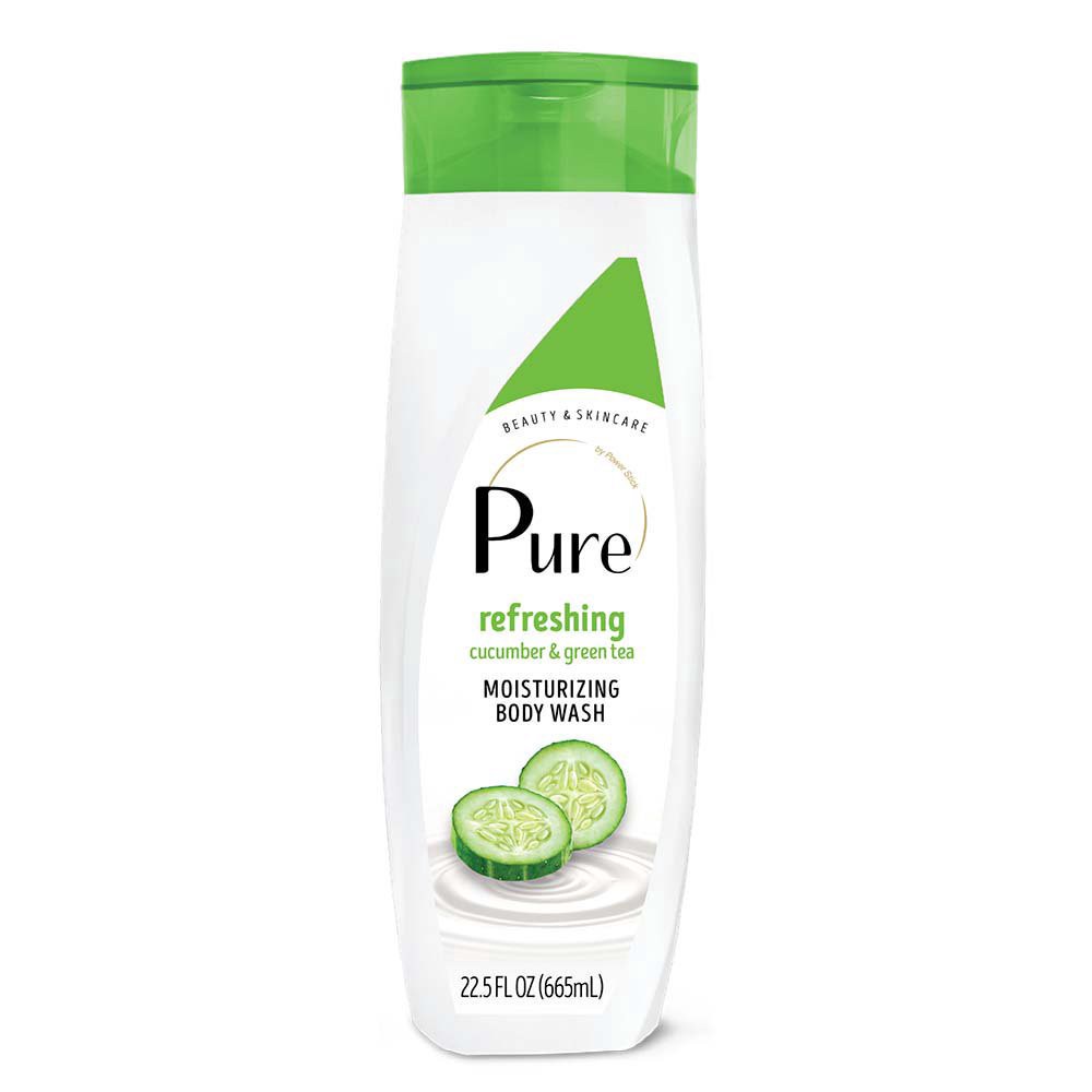 slide 1 of 1, Pure Refreshing Cucumber & Green Tea Moisturizing Body Wash 22.5 fl oz, 22.5 oz