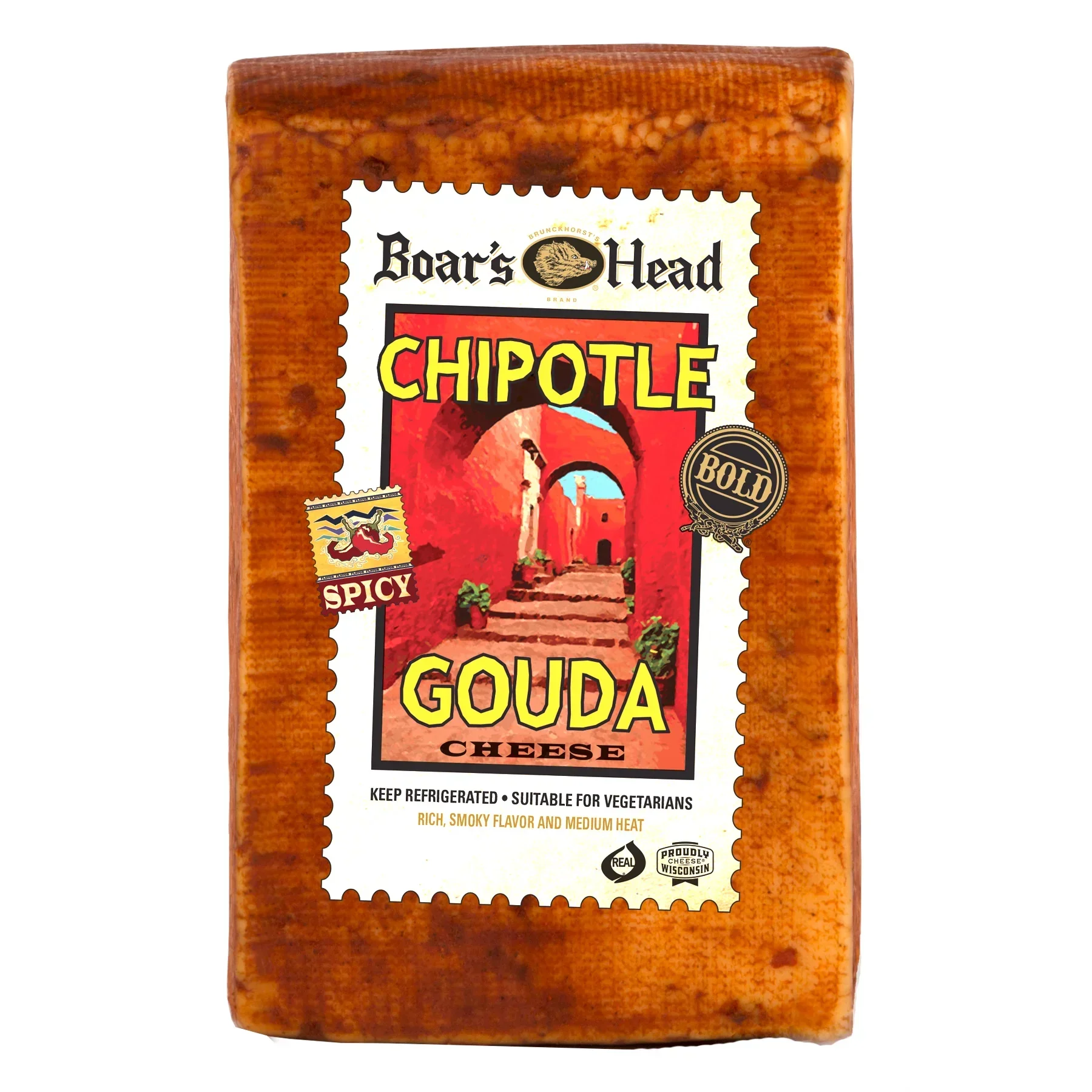 slide 1 of 6, Boar's Head Chipotle Gouda Cheese, 1 lb