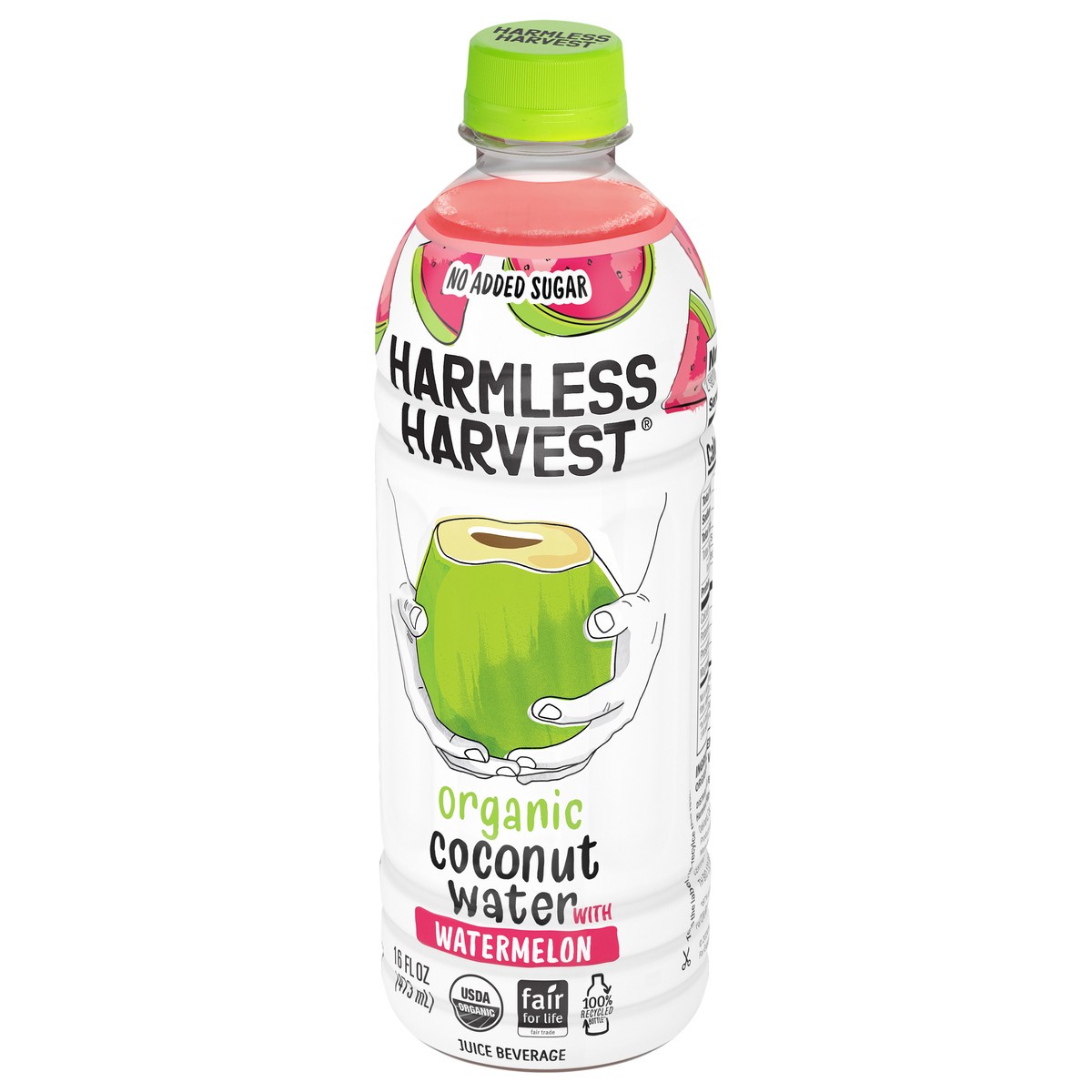 slide 4 of 4, Harmless Harvest Organic No Added Sugar Coconut Water with Watermelon 16 fl oz, 16 fl oz