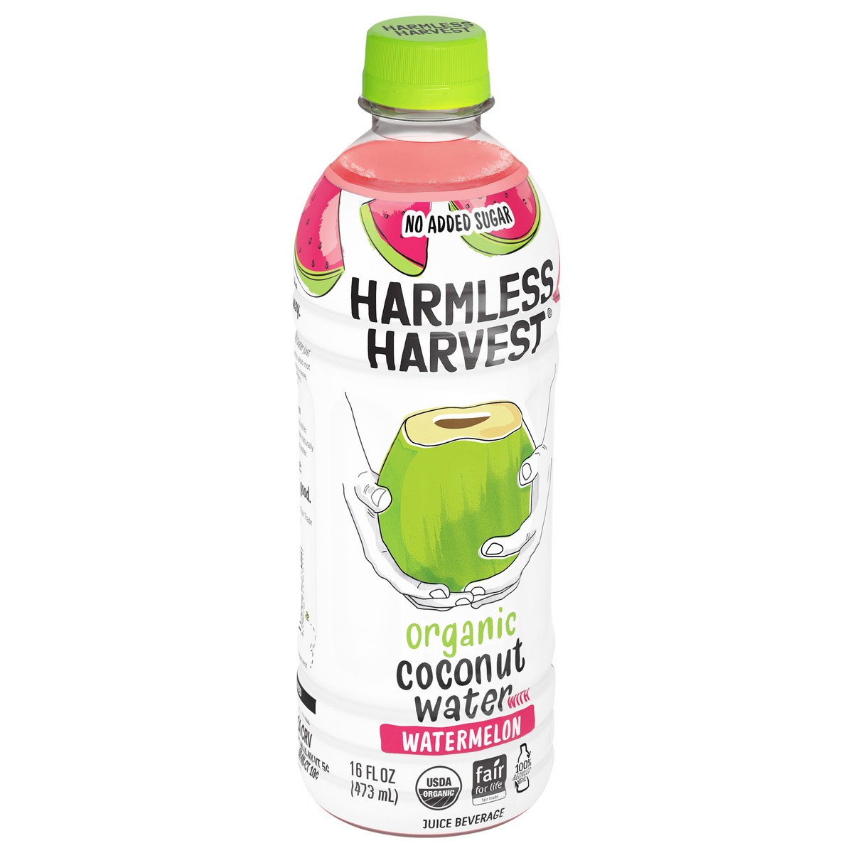 slide 2 of 4, Harmless Harvest Organic No Added Sugar Coconut Water with Watermelon 16 fl oz, 16 fl oz
