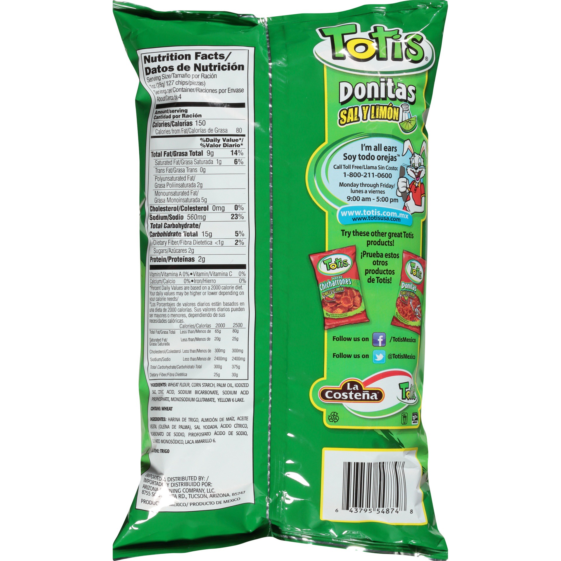 slide 6 of 6, Totis Donitas Lime, 3.88 oz