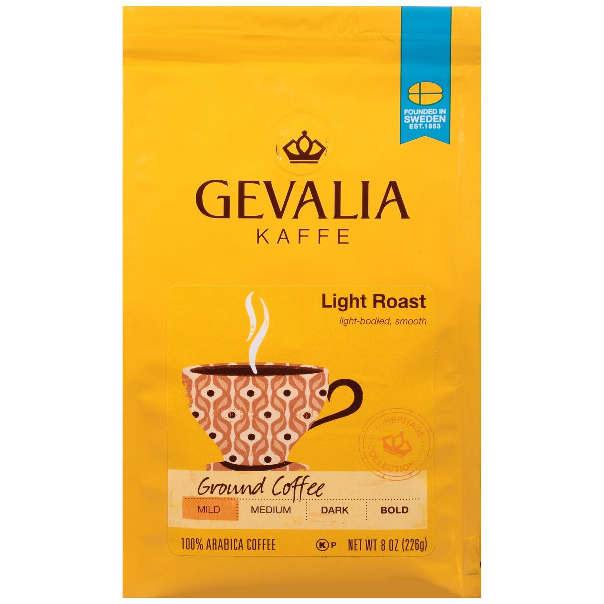 slide 1 of 7, Gevalia Light Roast Ground Coffee - 8 oz, 8 oz