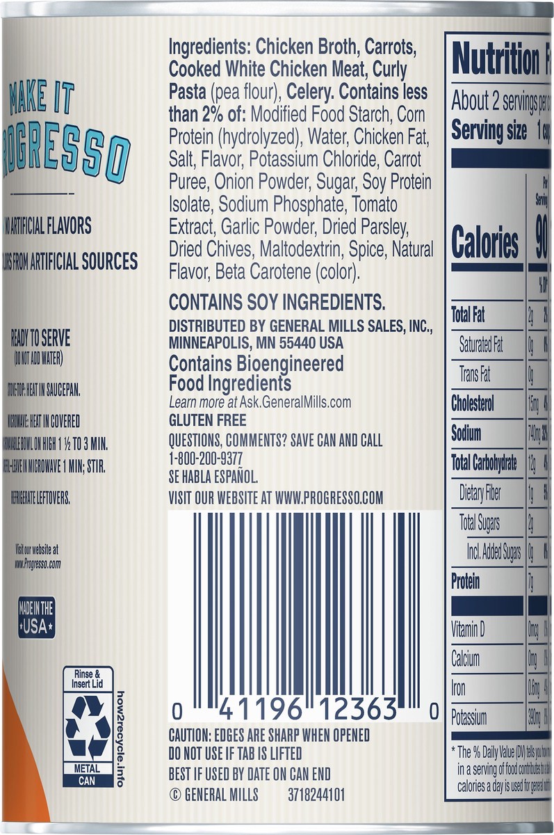 slide 2 of 9, Progresso Gluten Free Homestyle Chicken Soup, 14 oz., 14 oz