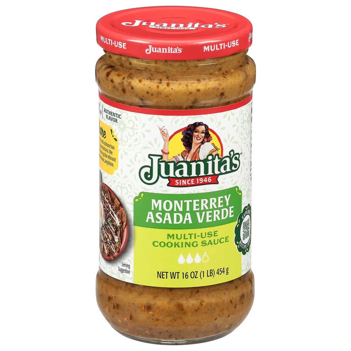 slide 2 of 4, Juanita's Multi-Use Monterrey Asada Verde Cooking Sauce 16 oz, 16 oz