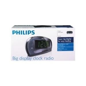 slide 1 of 1, Philips Big Display Clock Radio, 1 ct