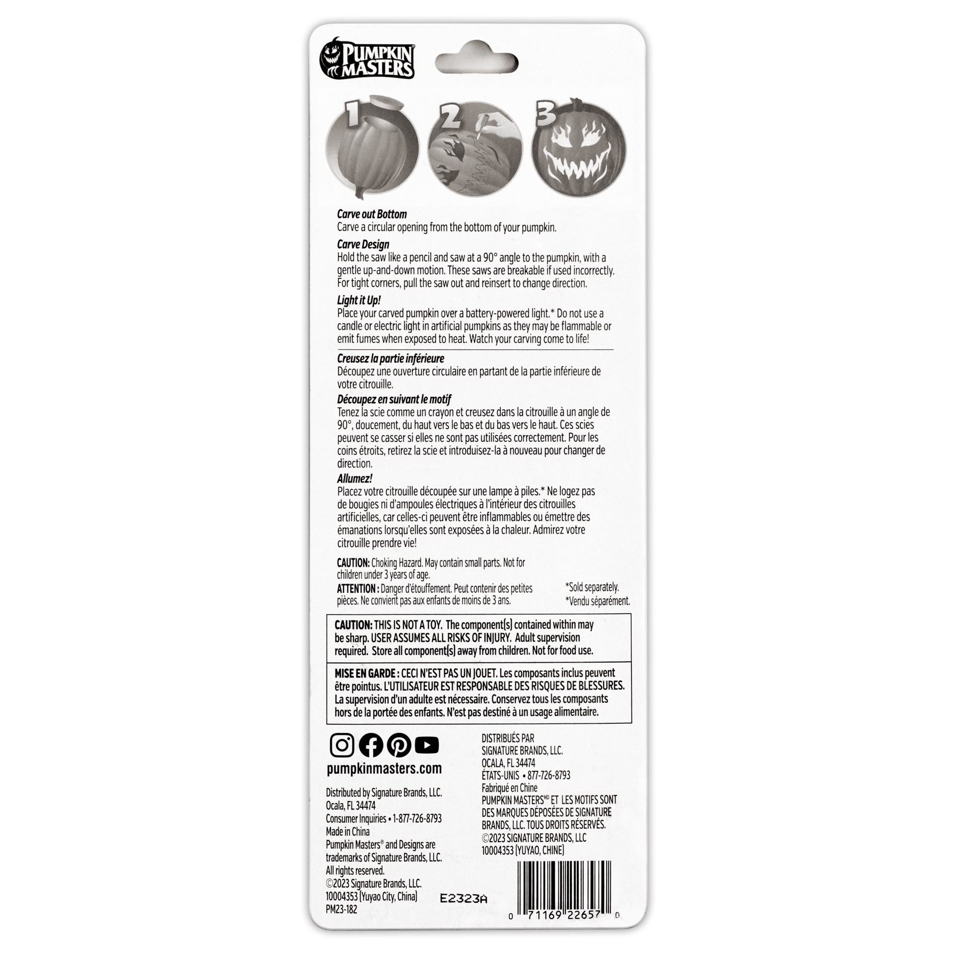 slide 2 of 3, Pumpkin Masters Craft Pumpkin Carving Tools, includes 3 saws