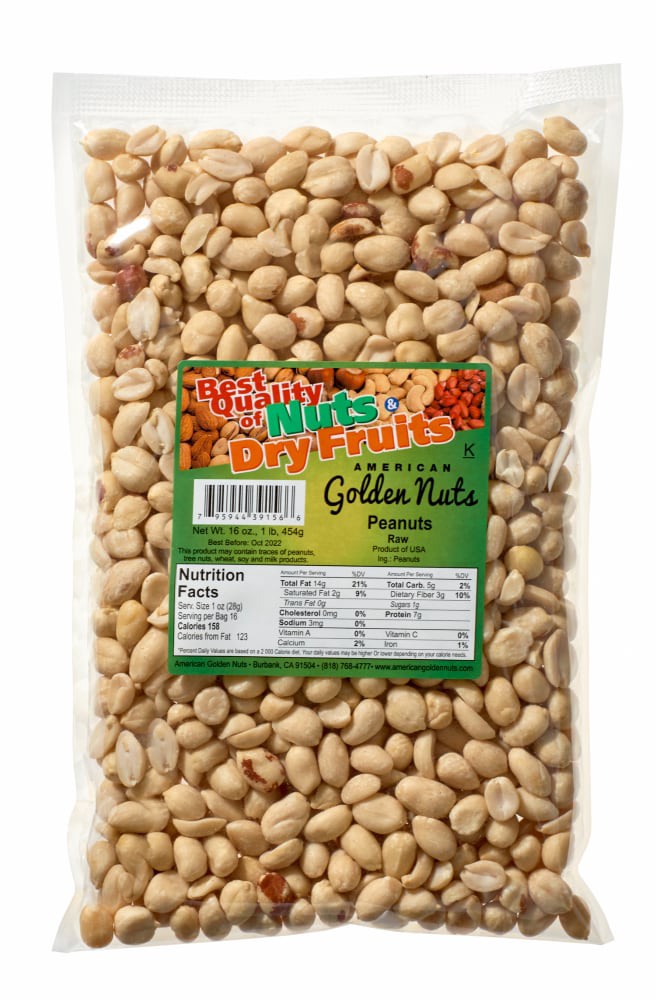 slide 1 of 1, Northgate Raw Peanuts Blanched, 16 oz