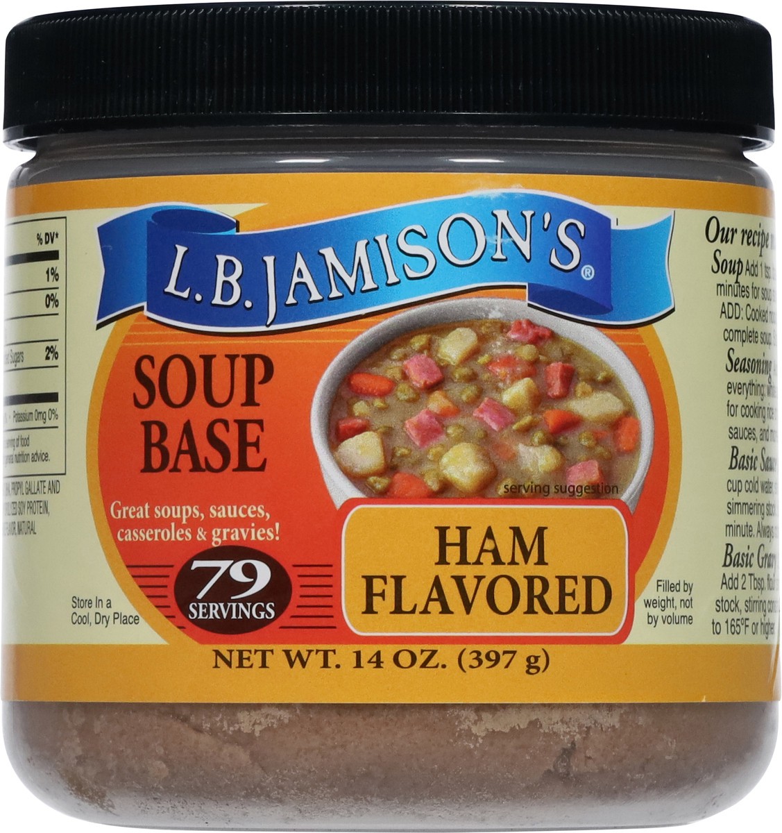 slide 6 of 13, L.B. Jamison's Ham Flavored Soup Base 14 oz, 14 oz