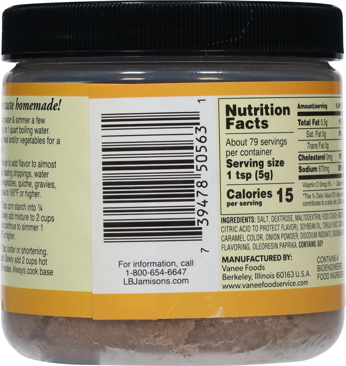 slide 12 of 13, L.B. Jamison's Ham Flavored Soup Base 14 oz, 14 oz