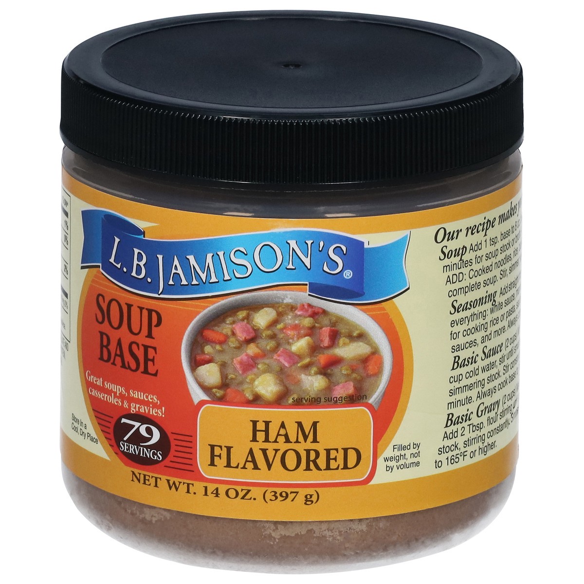 slide 9 of 13, L.B. Jamison's Ham Flavored Soup Base 14 oz, 14 oz