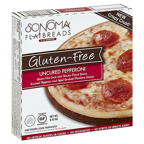 slide 1 of 1, Sonoma Pizza Uncured Pepp Gluten Free Frozen, 6.42 oz