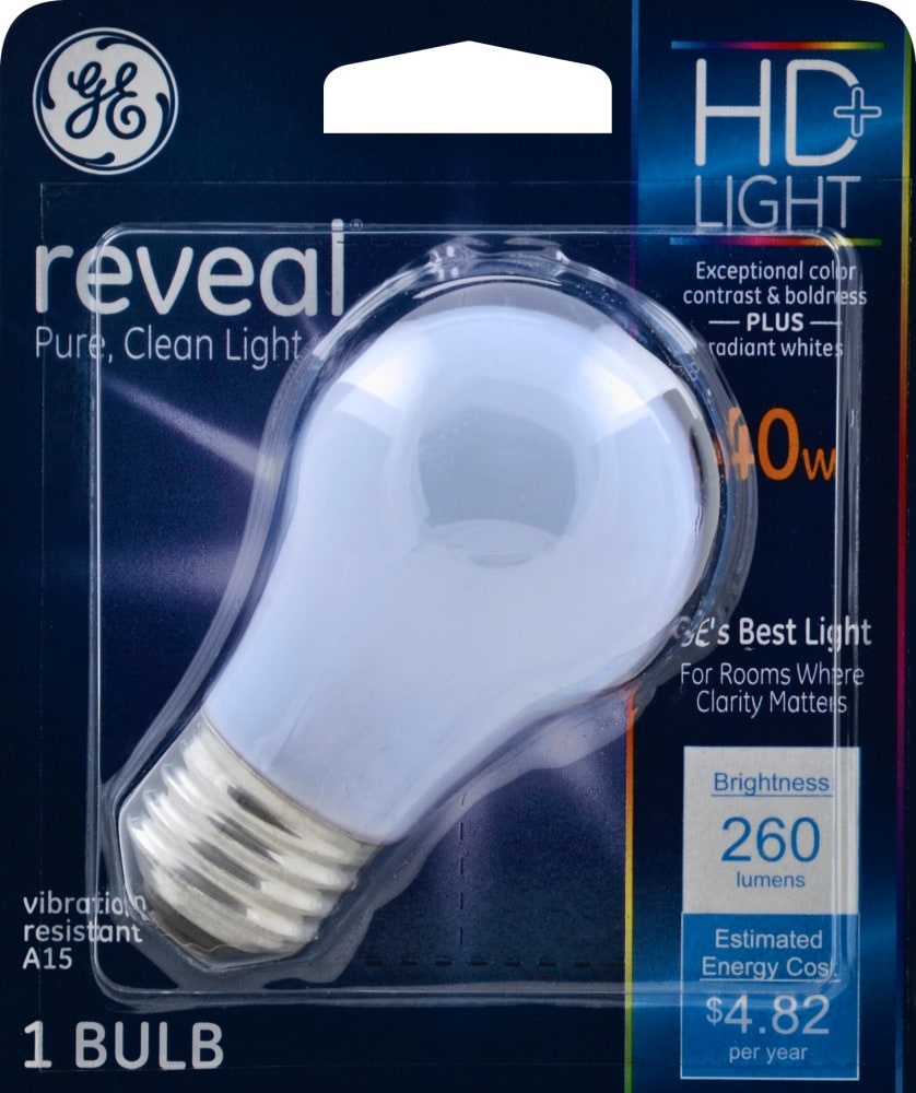 slide 1 of 1, GE Ge Light Bulb 40 Watts 1 Bulb, 1 ct