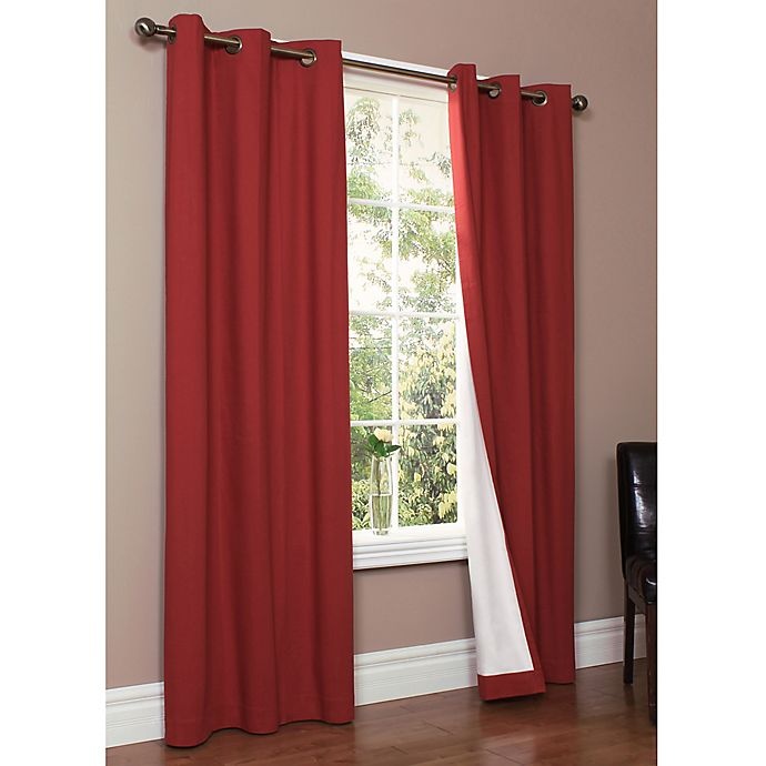 slide 1 of 1, Commonwealth Home Fashions Weathermate 84-Inch Grommet Top Window Curtain Panels - Burgundy, 2 ct