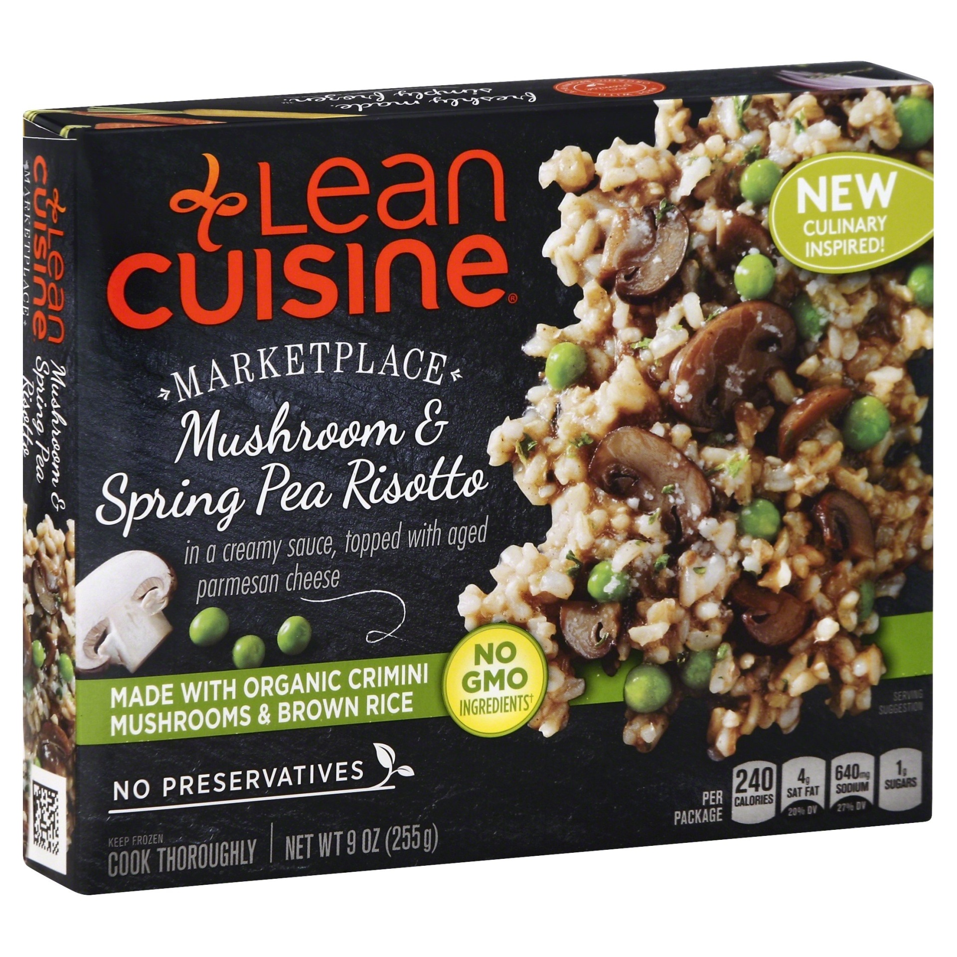 slide 1 of 1, Lean Cuisine Mushroom & Spring Pea Risotto, 9 oz