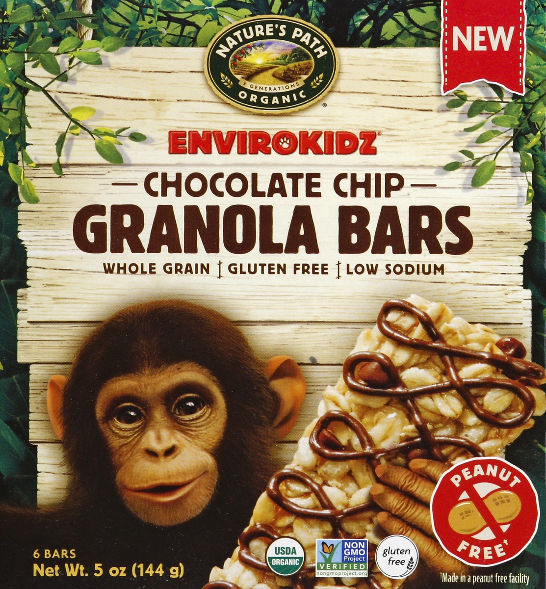 slide 4 of 4, Nature's Path Granola Bars, Chocolate Chip, 6 ct