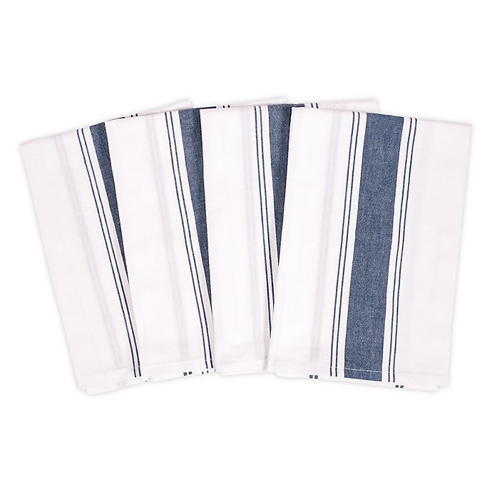 slide 1 of 2, Artisanal Kitchen Supply Flour Sack Kitchen Towels - Navy, 4 ct