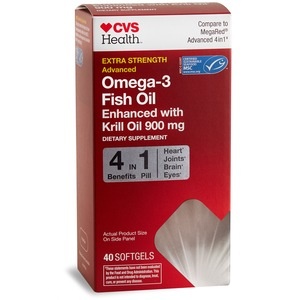 slide 1 of 1, CVS Health Advanced Omega Fish Oil Enhanced With Krill Oil 40ct, 40 ct; 900 mg