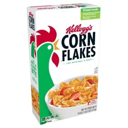 Kellogg's Corn Flakes Breakfast Cereal, Kids Cereal, Family Breakfast, Family Size, Original, 18oz Box (1 Box)