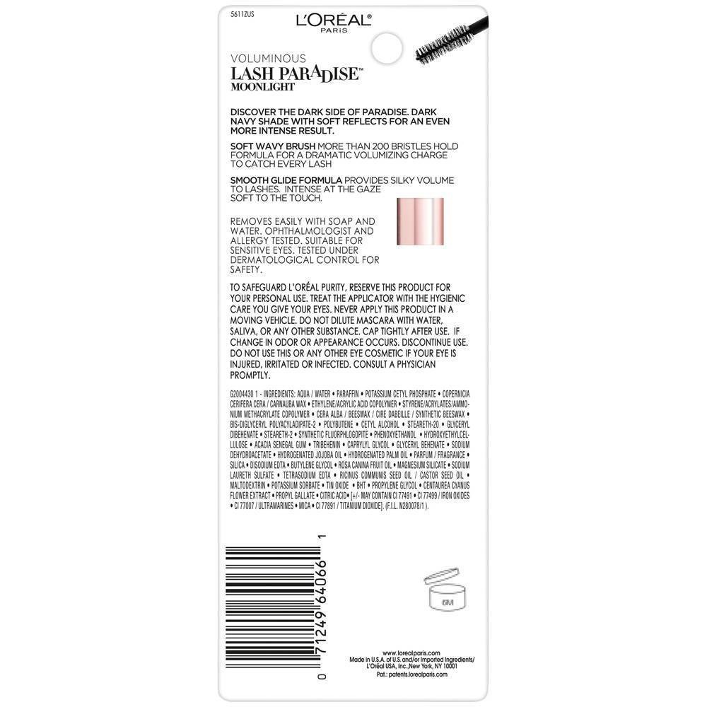 slide 5 of 7, L'Oréal L'Oreal Paris Voluminous Lash Paradise Moonlight Mascara, Limited Edition - Dark Navy, 0.28 fl oz
