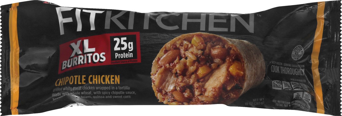 slide 2 of 12, Fit Kitchen Chipotle Chicken Burritos 10 oz, 10 oz