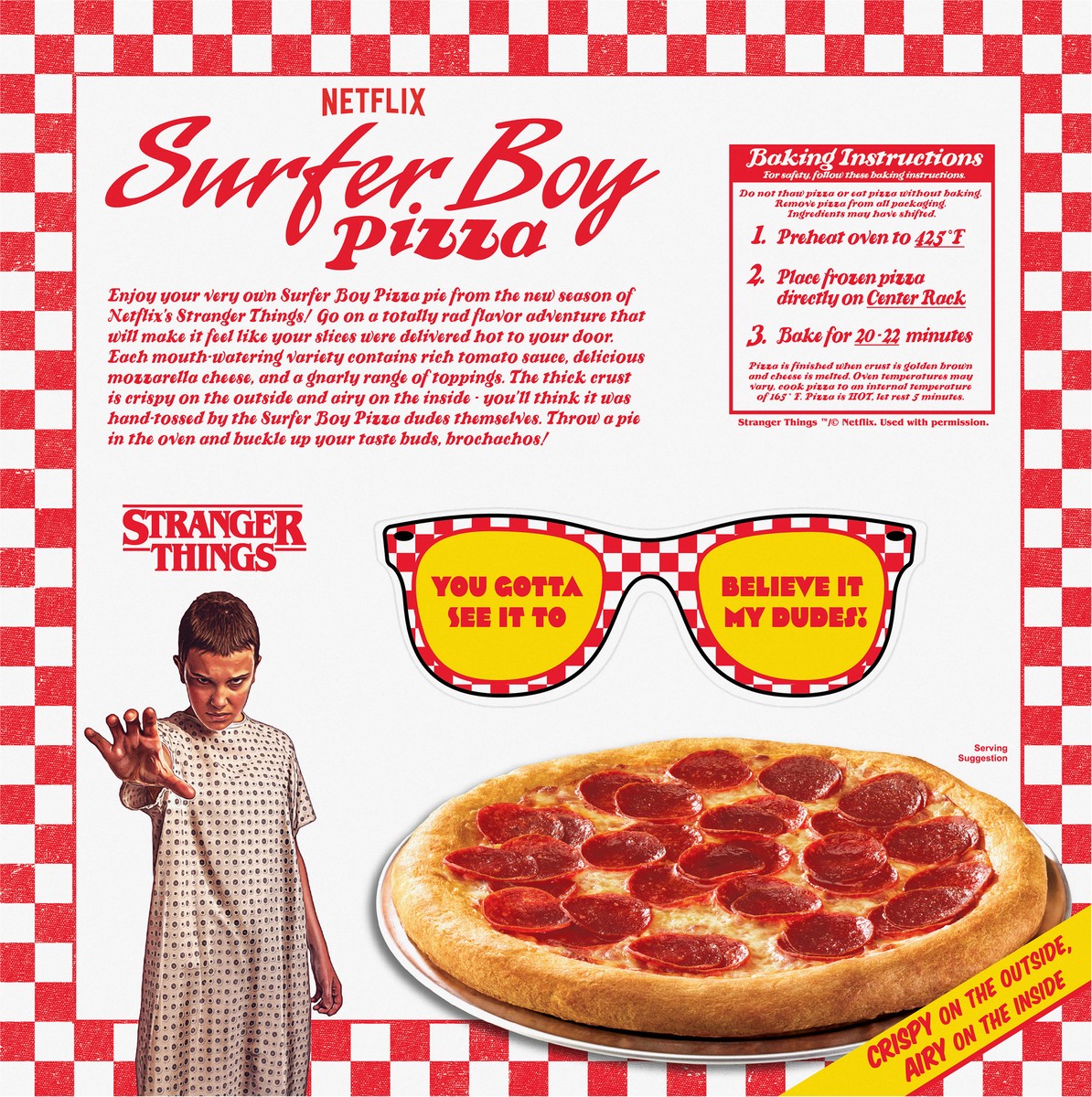 slide 13 of 14, Surfer Boy Pizza Hand-Tossed Style Crust Radical Pepperoni Pizza 23 oz, 1 ct