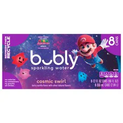 Bubly Sparkling Water Cosmic Swirl 8 pk 12 oz Cans