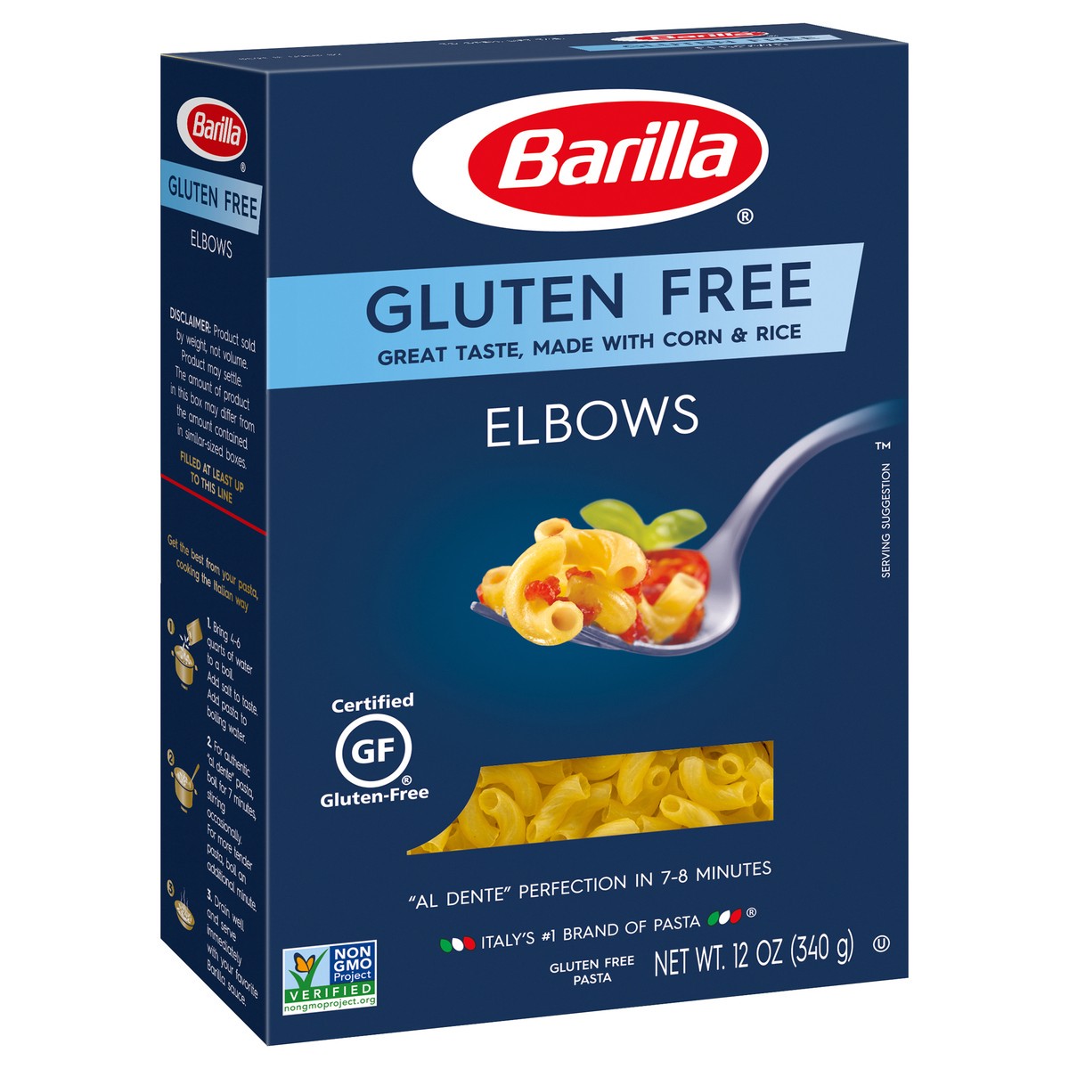 slide 9 of 9, Barilla Gluten Free Elbows Pasta, 12 oz