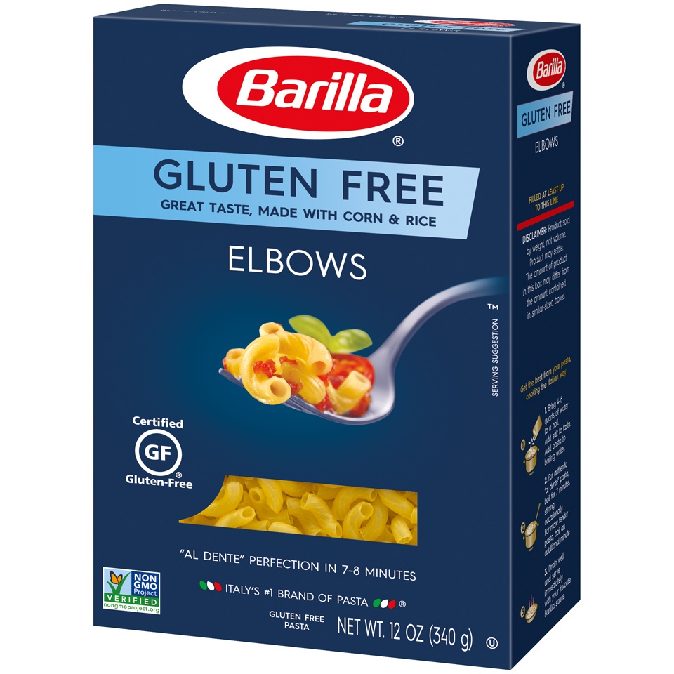 slide 4 of 11, Barilla Gluten Free Elbows, 12 oz